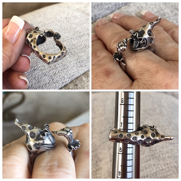Unique & Unusual Sterling Jester Creature Ring❣️ - Picture 4 of 8